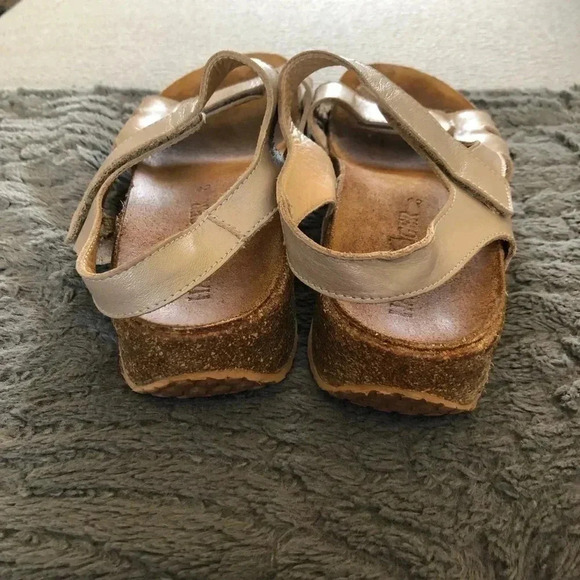 Haflinger Cork Footbed Leather Nude Pink Sandals Open Toe Flat: 40 - Picture 5 of 10